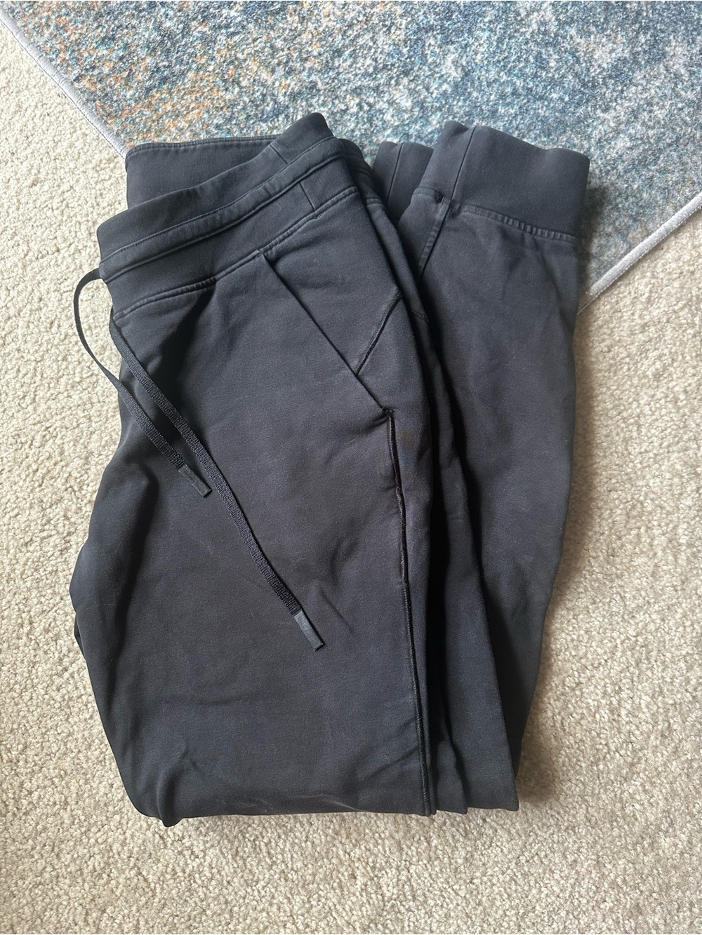 Lululemon Slim Fit Black Jogger Pants Subtle Branding